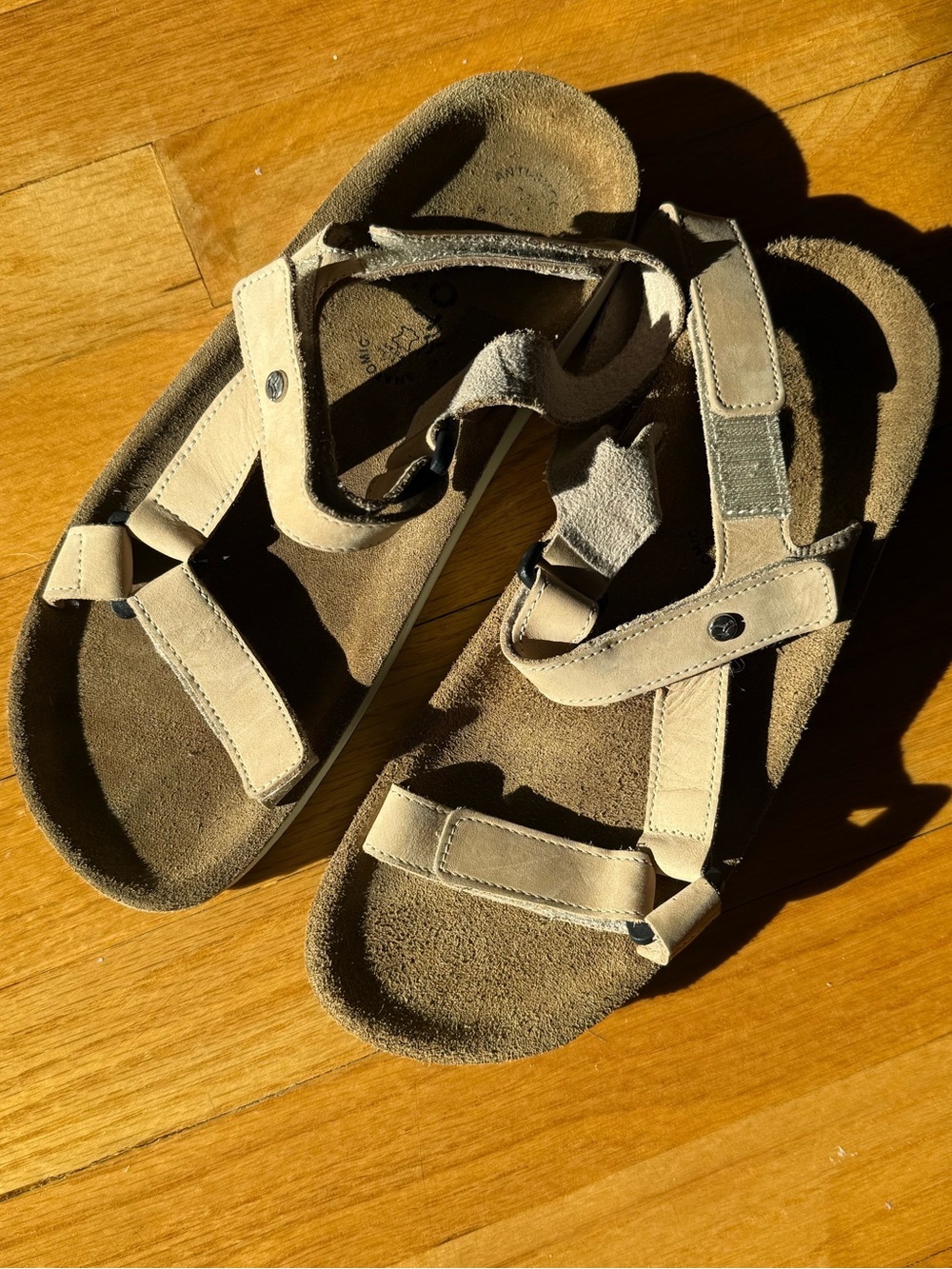 Casual Beige Suede Strappy Sandals